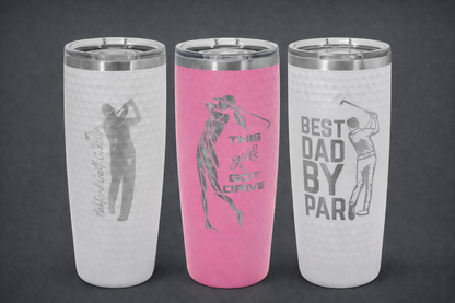 20oz Full Divot Stainless Vacuum Sealed Tumbler