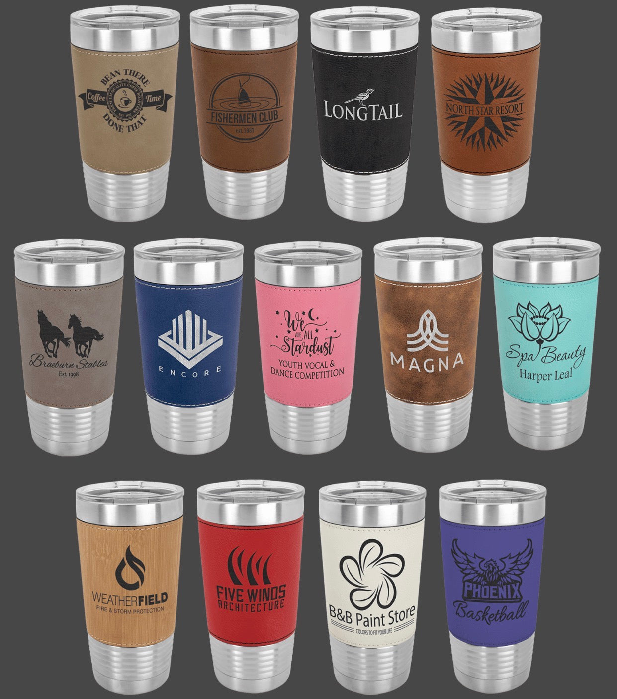 20oz Stainless Ringneck-Laserable Leatherette Vacuum Sealed Tumbler - Custom Engraved