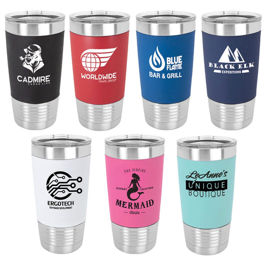20oz Stainless Ringneck Laserable Silicone Vacuum Sealed Tumbler - Custom Engraved