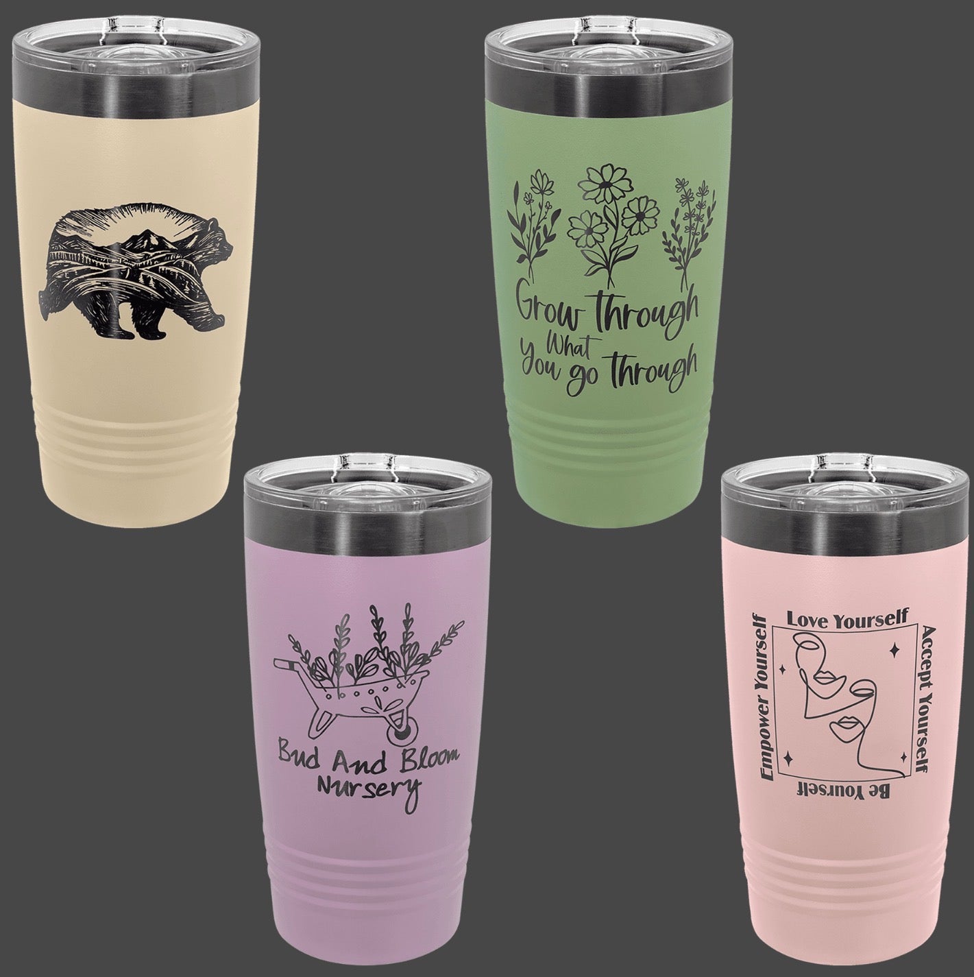 20oz "Special Edition" Vacuum Sealed Black ION-Plated Black/Ghost Black  Tumbler