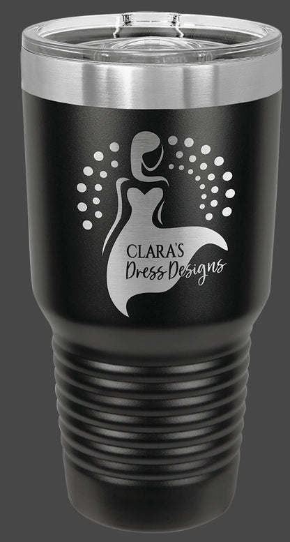 30oz Stainless Ringneck Vacuum Sealed Tumbler - Custom Laser Engraved