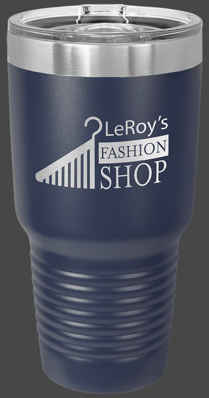 30oz Stainless Ringneck Vacuum Sealed Tumbler - Custom Laser Engraved