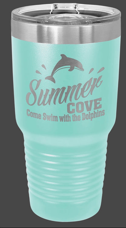 30oz Stainless Ringneck Vacuum Sealed Tumbler - Custom Laser Engraved