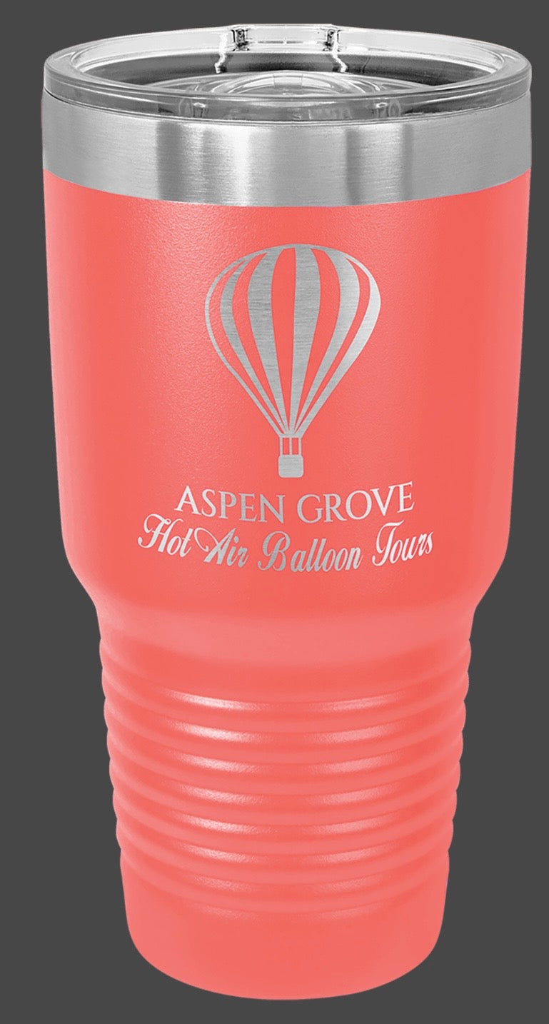 30oz Stainless Ringneck Vacuum Sealed Tumbler - Custom Laser Engraved