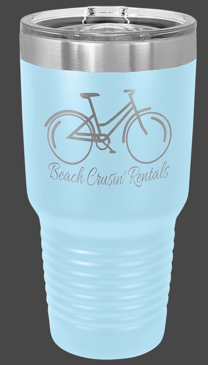 30oz Stainless Ringneck Vacuum Sealed Tumbler - Custom Laser Engraved