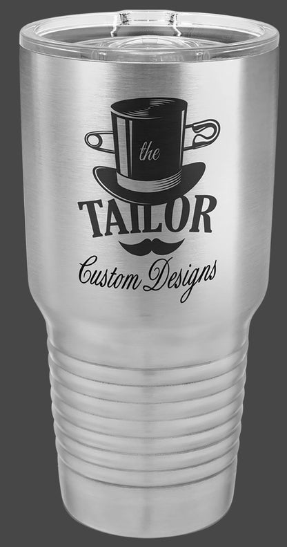 30oz Stainless Ringneck Vacuum Sealed Tumbler - Custom Laser Engraved