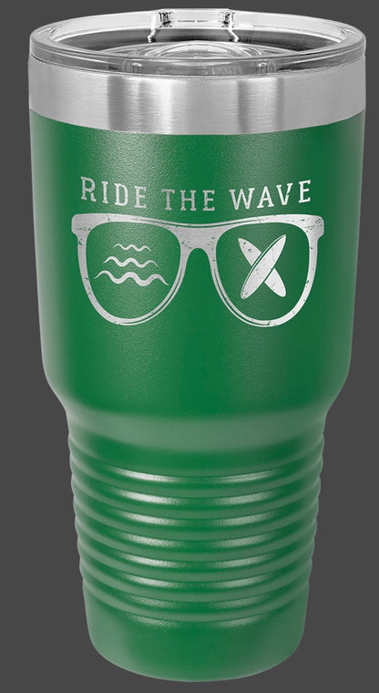 30oz Stainless Ringneck Vacuum Sealed Tumbler - Custom Laser Engraved