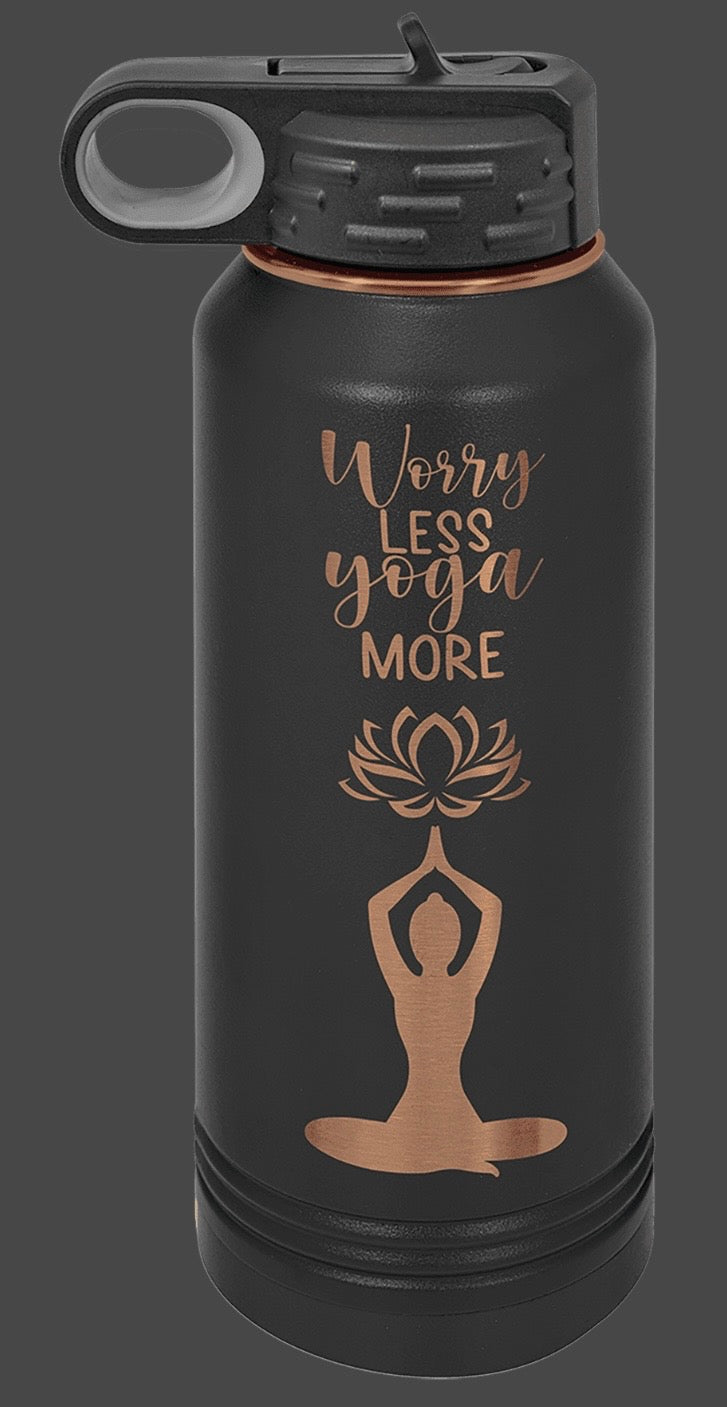 40oz Vacuum Sealed Water Bottle - Custom Laser Engraved