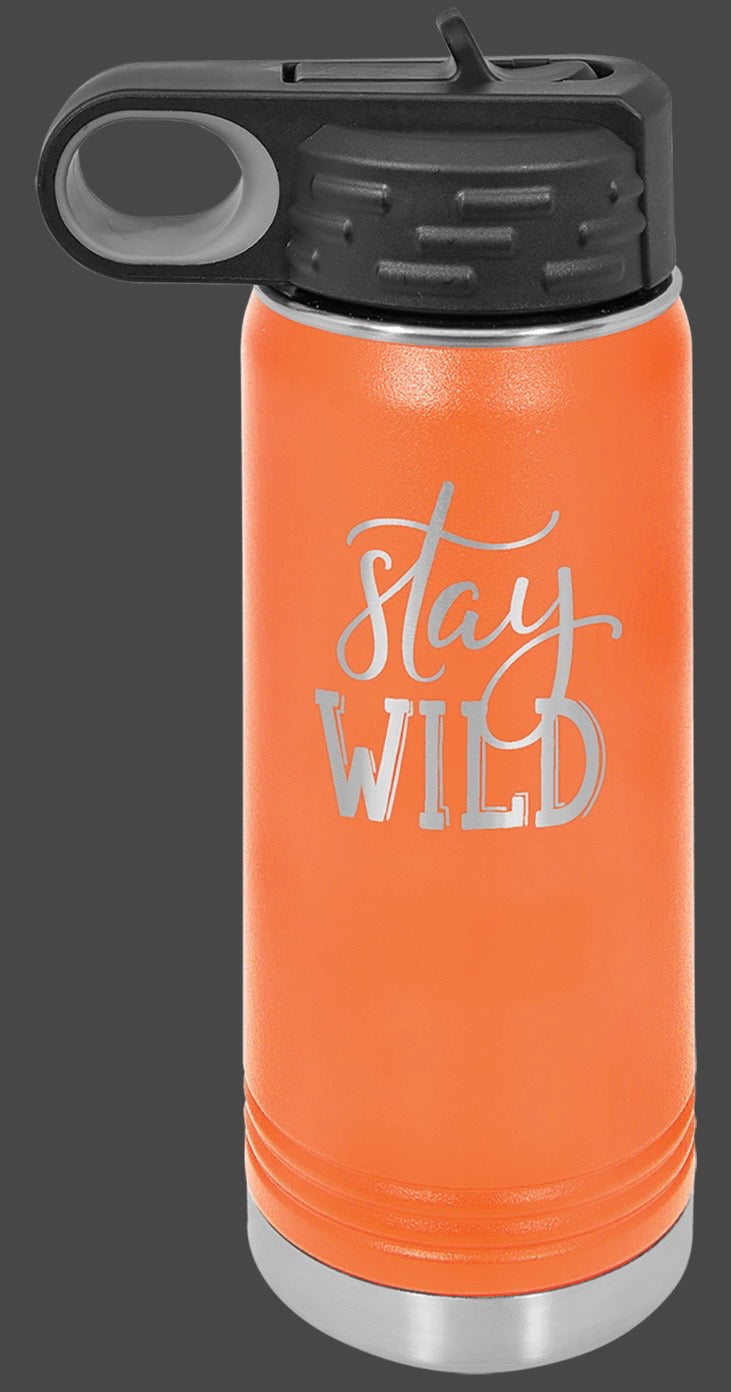 40oz Vacuum Sealed Water Bottle - Custom Laser Engraved