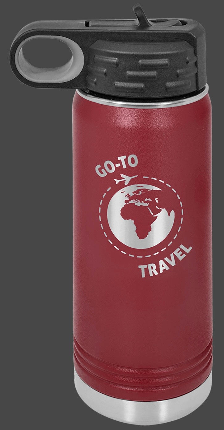40oz Vacuum Sealed Water Bottle - Custom Laser Engraved
