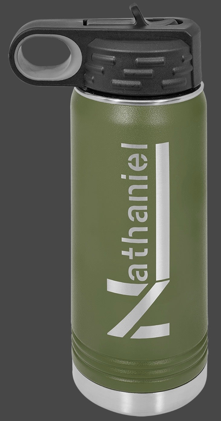 40oz Vacuum Sealed Water Bottle - Custom Laser Engraved