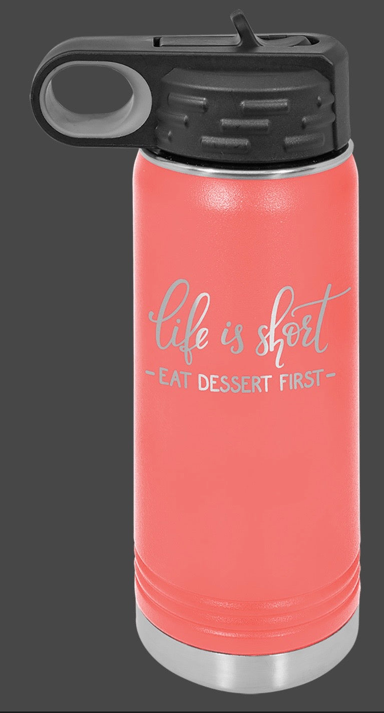 40oz Vacuum Sealed Water Bottle - Custom Laser Engraved