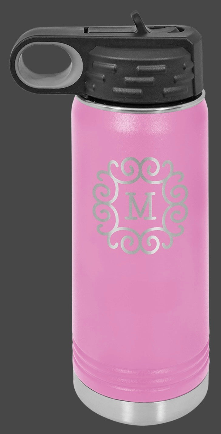 40oz Vacuum Sealed Water Bottle - Custom Laser Engraved