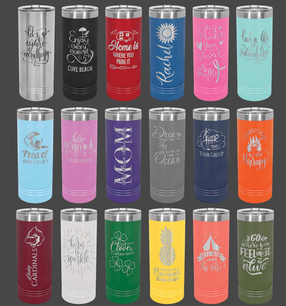 22oz Stainless Ringneck Vacuum Insulated Tumbler - Custom Laser Engraved