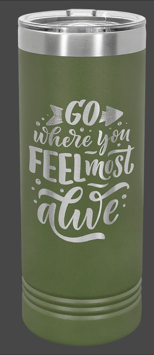 22oz Stainless Ringneck Vacuum Insulated Tumbler - Custom Laser Engraved