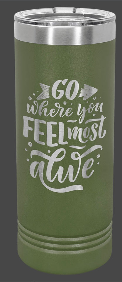 22oz Stainless Ringneck Vacuum Insulated Tumbler - Custom Laser Engraved