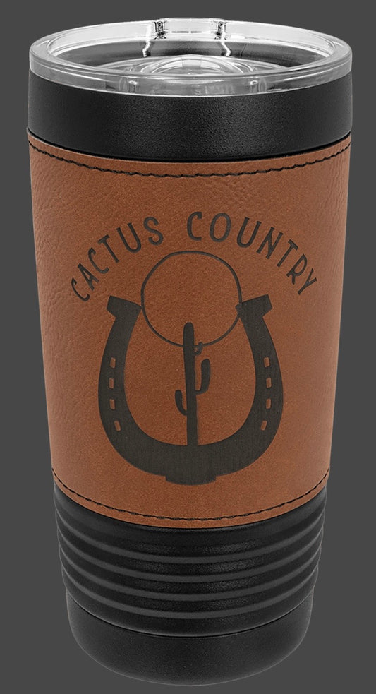 20oz "Special Edition" Black-Laserable Leatherette Vacuum Sealed Tumbler - Custom Engraved