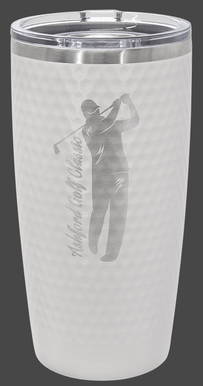 20oz Full Divot Stainless Vacuum Sealed Tumbler