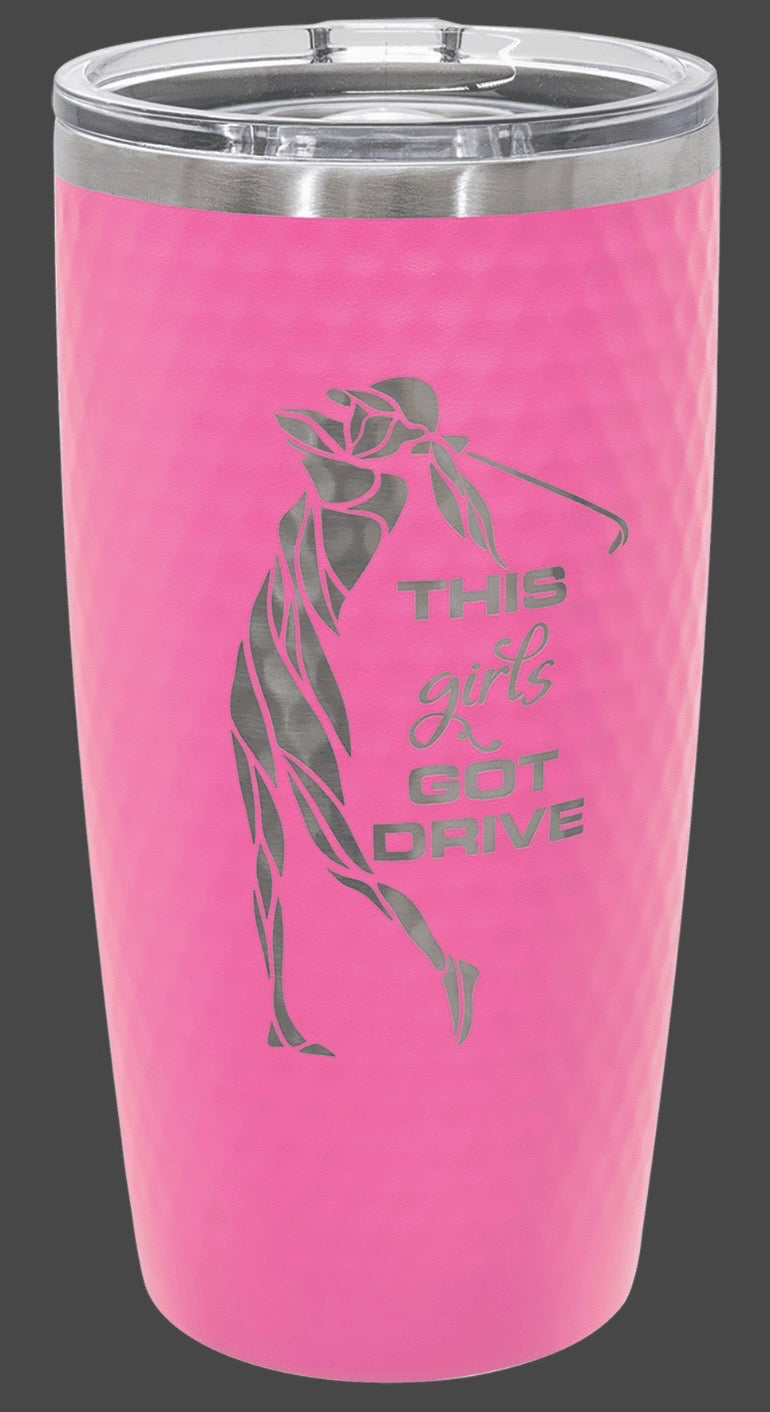 20oz Full Divot Stainless Vacuum Sealed Tumbler