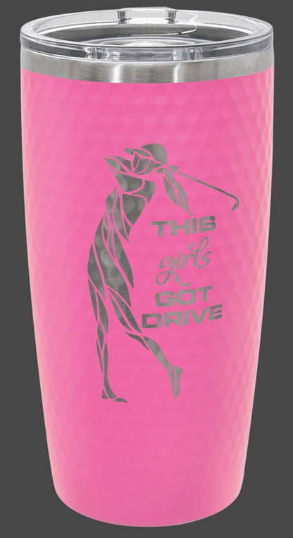 20oz Full Divot Stainless Vacuum Sealed Tumbler