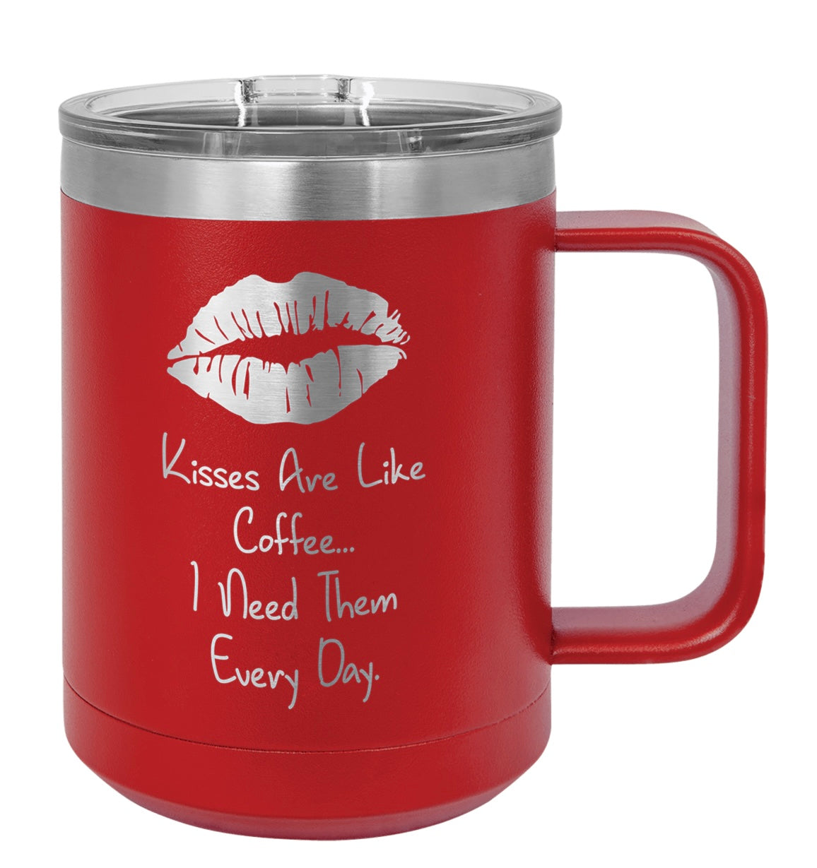 15oz Stainless Ringneck Vacuum Insulated Coffee Mug - Custom Laser Engraved