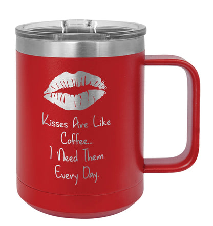 15oz Stainless Ringneck Vacuum Insulated Coffee Mug - Custom Laser Engraved