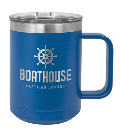 15oz Stainless Ringneck Vacuum Insulated Coffee Mug - Custom Laser Engraved