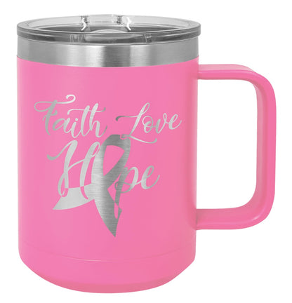 15oz Stainless Ringneck Vacuum Insulated Coffee Mug - Custom Laser Engraved