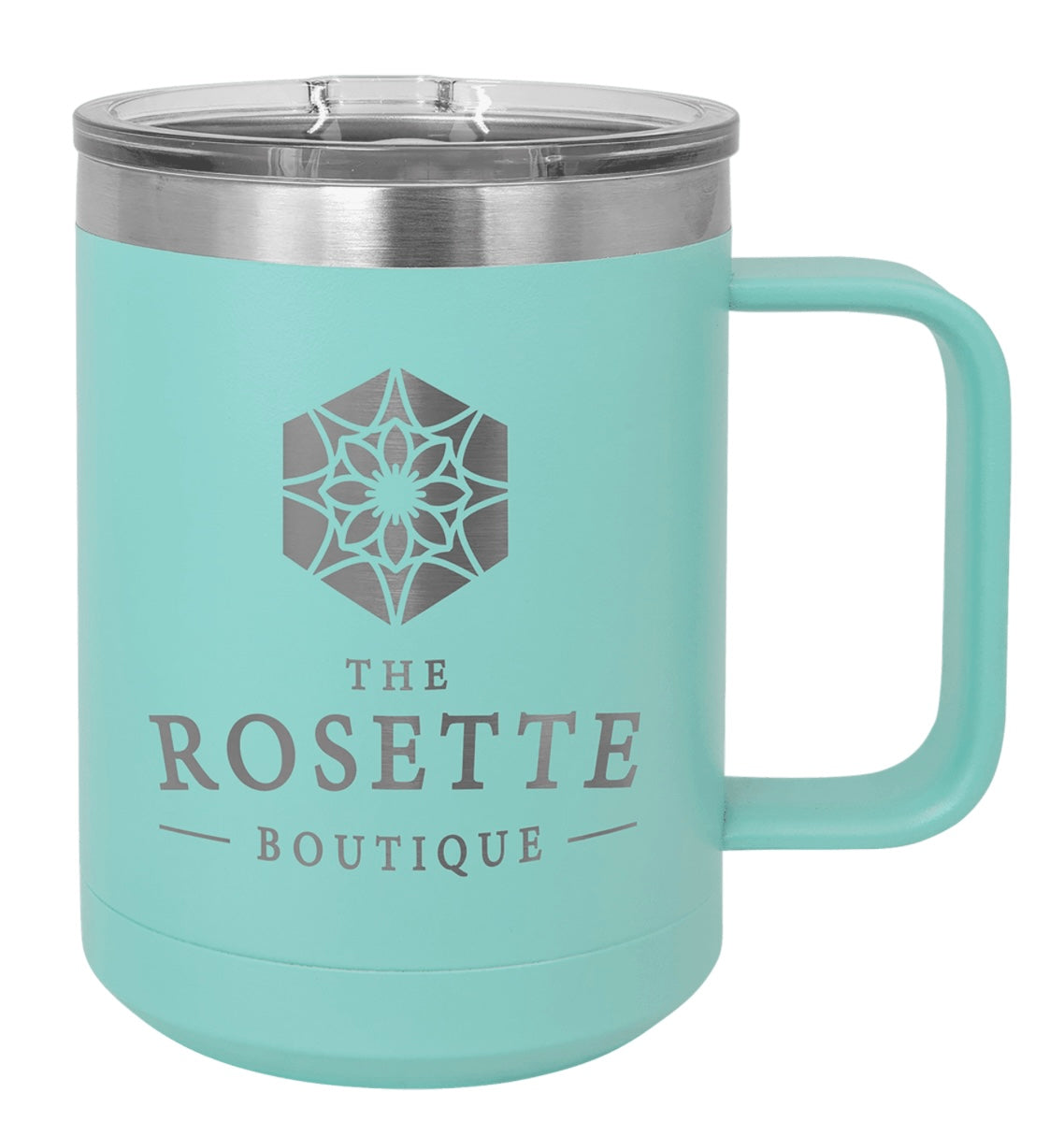 15oz Stainless Ringneck Vacuum Insulated Coffee Mug - Custom Laser Engraved