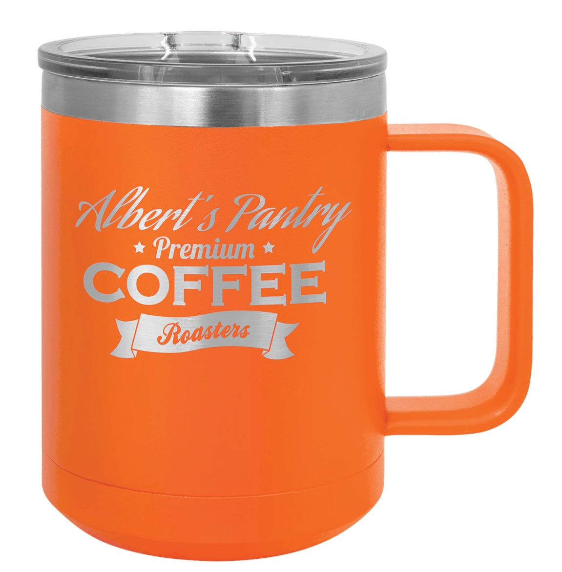 15oz Stainless Ringneck Vacuum Insulated Coffee Mug - Custom Laser Engraved