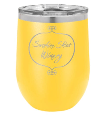 15oz Stainless Ringneck Vacuum Insulated Stemless Wine Tumbler - Custom Laser Engraved