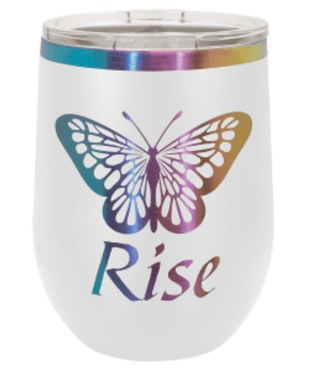 15oz Stainless Ringneck Vacuum Insulated Stemless Wine Tumbler - Custom Laser Engraved