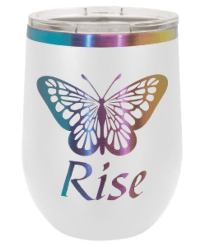 15oz Stainless Ringneck Vacuum Insulated Stemless Wine Tumbler - Custom Laser Engraved
