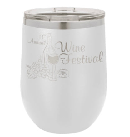 15oz Stainless Ringneck Vacuum Insulated Stemless Wine Tumbler - Custom Laser Engraved