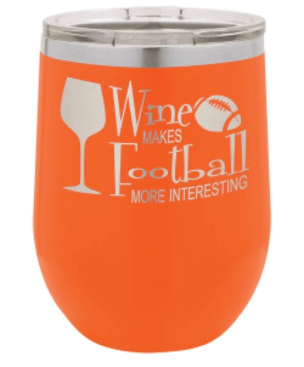 15oz Stainless Ringneck Vacuum Insulated Stemless Wine Tumbler - Custom Laser Engraved