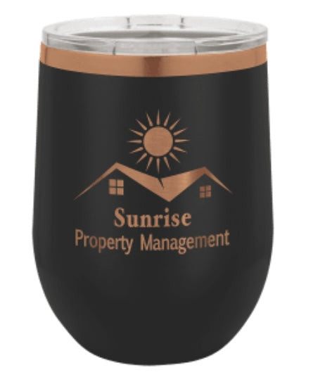 15oz Stainless Ringneck Vacuum Insulated Stemless Wine Tumbler - Custom Laser Engraved
